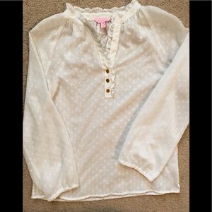 Lilly Pulitzer Blouse, Size XS, White